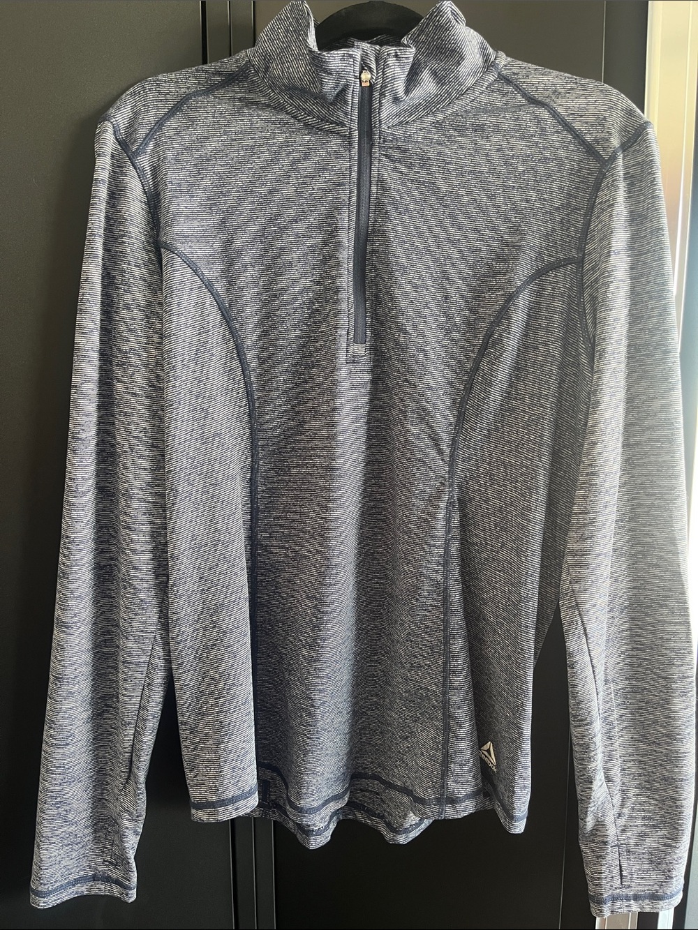 New Rebook Blue half zip shirt